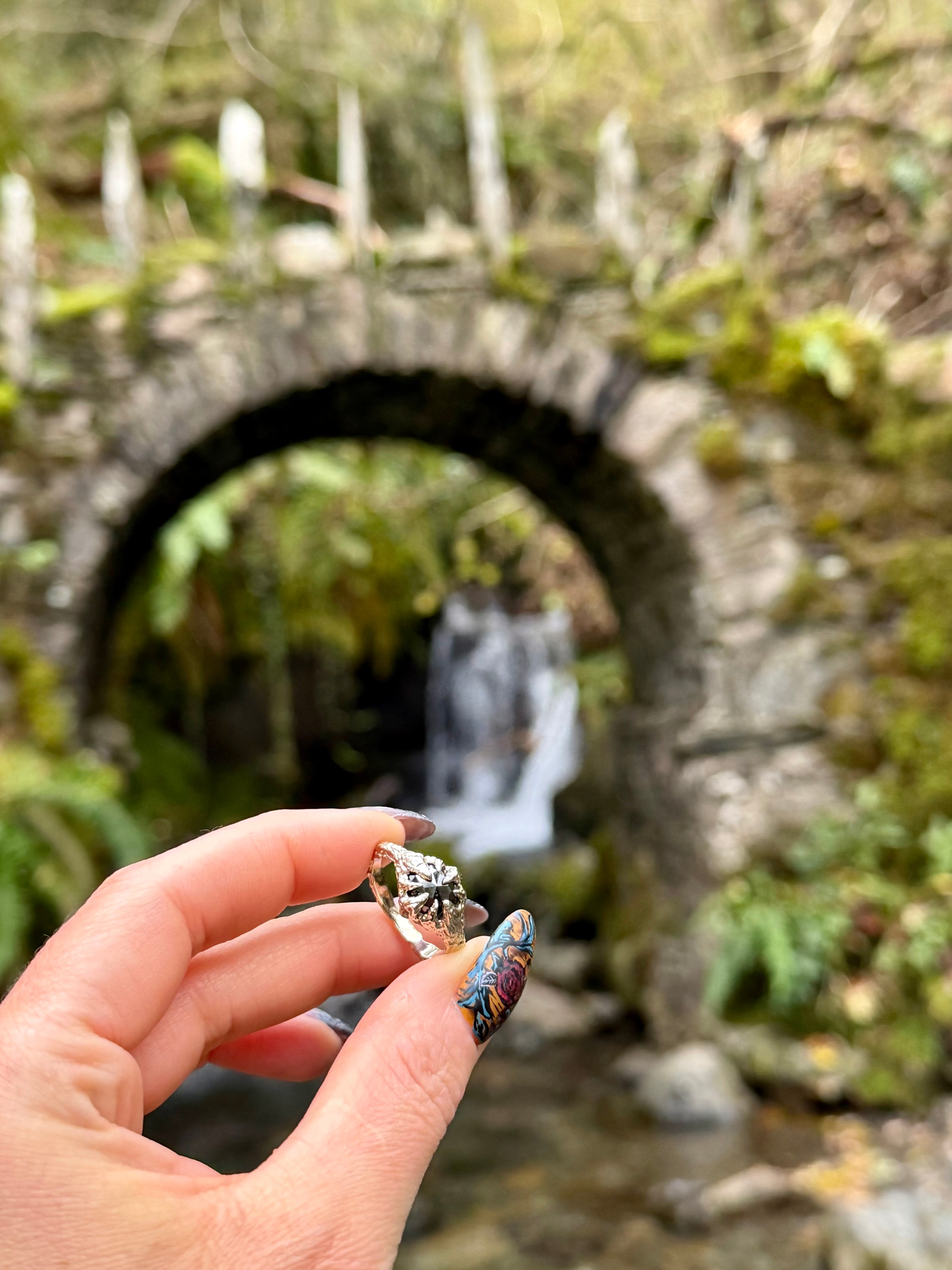 1.90ct Diamond Silver Flames Ring