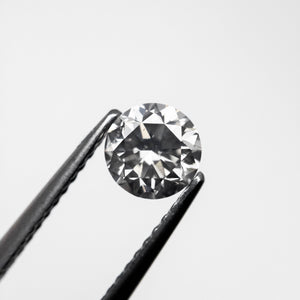 0.66ct 5.34-5.38x3.52mm Fancy Grey Round Brilliant 18968-10