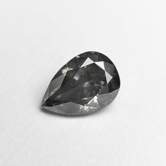 1.01ct 7.83x5.42x3.38mm Fancy Dark Grey Pear Brilliant 19913-01
