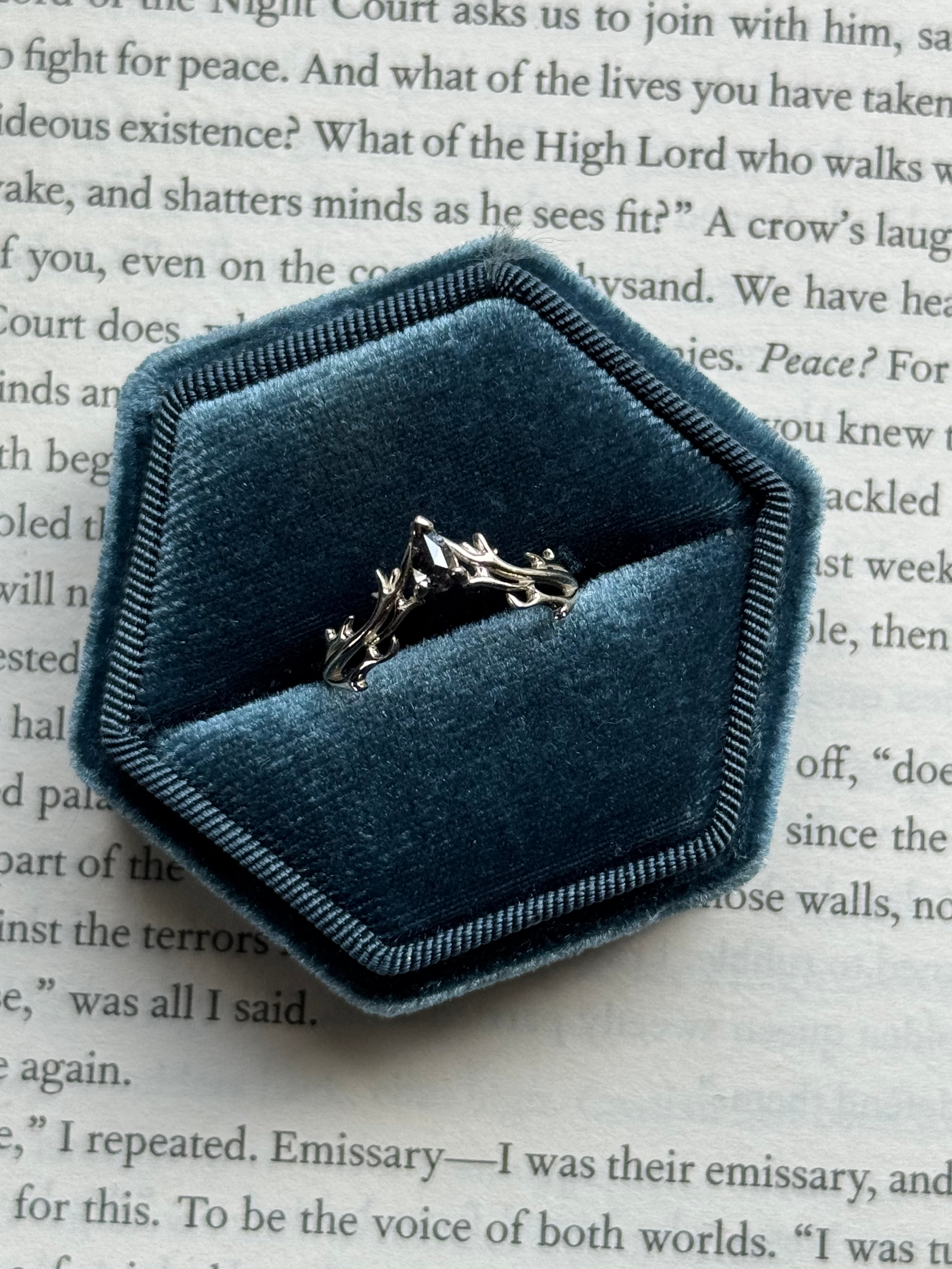 14k White Gold Diamond Aelin Band RTS