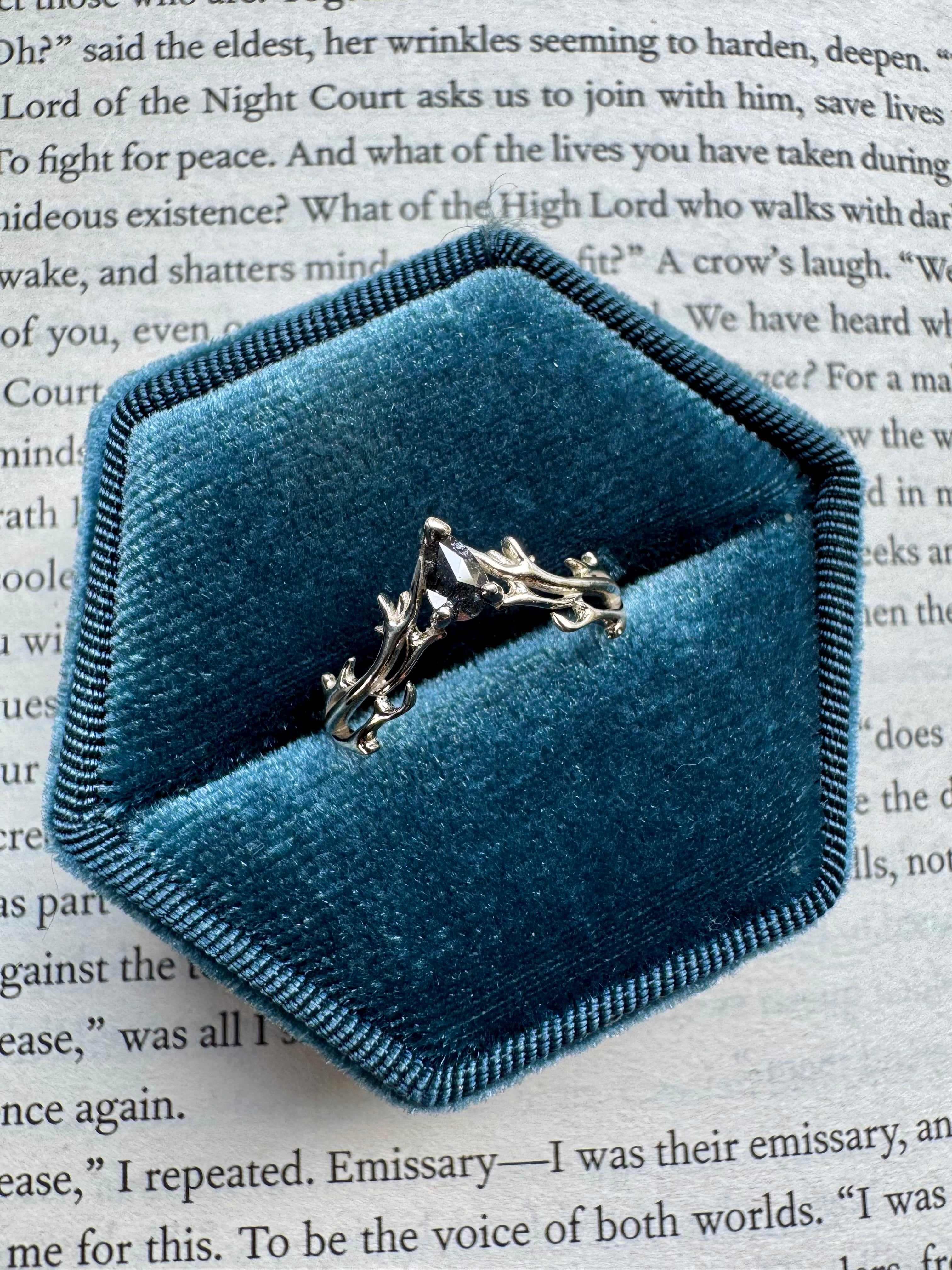 14k White Gold Diamond Aelin Band RTS