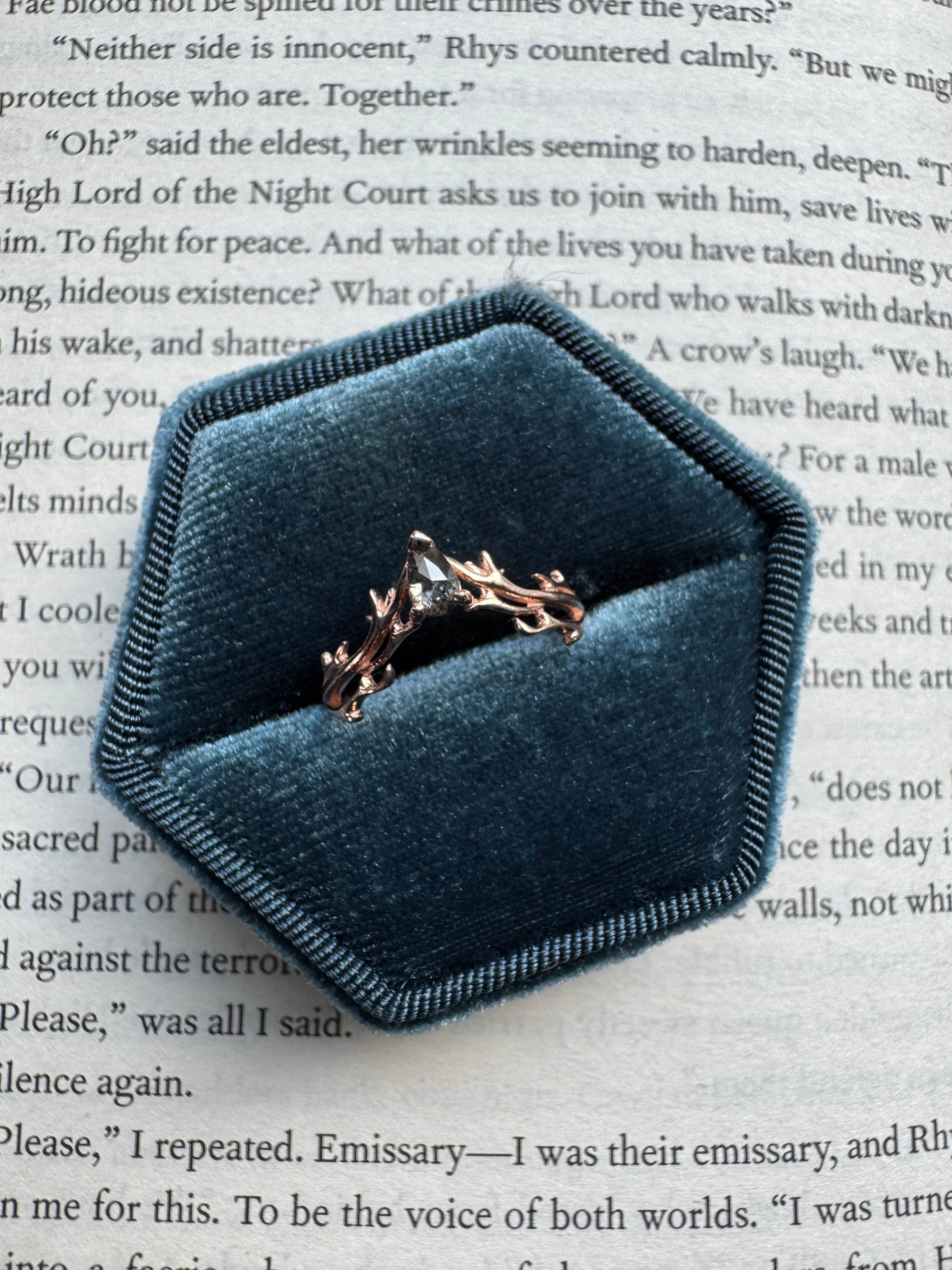 14k Rose Gold Diamond Aelin Band RTS