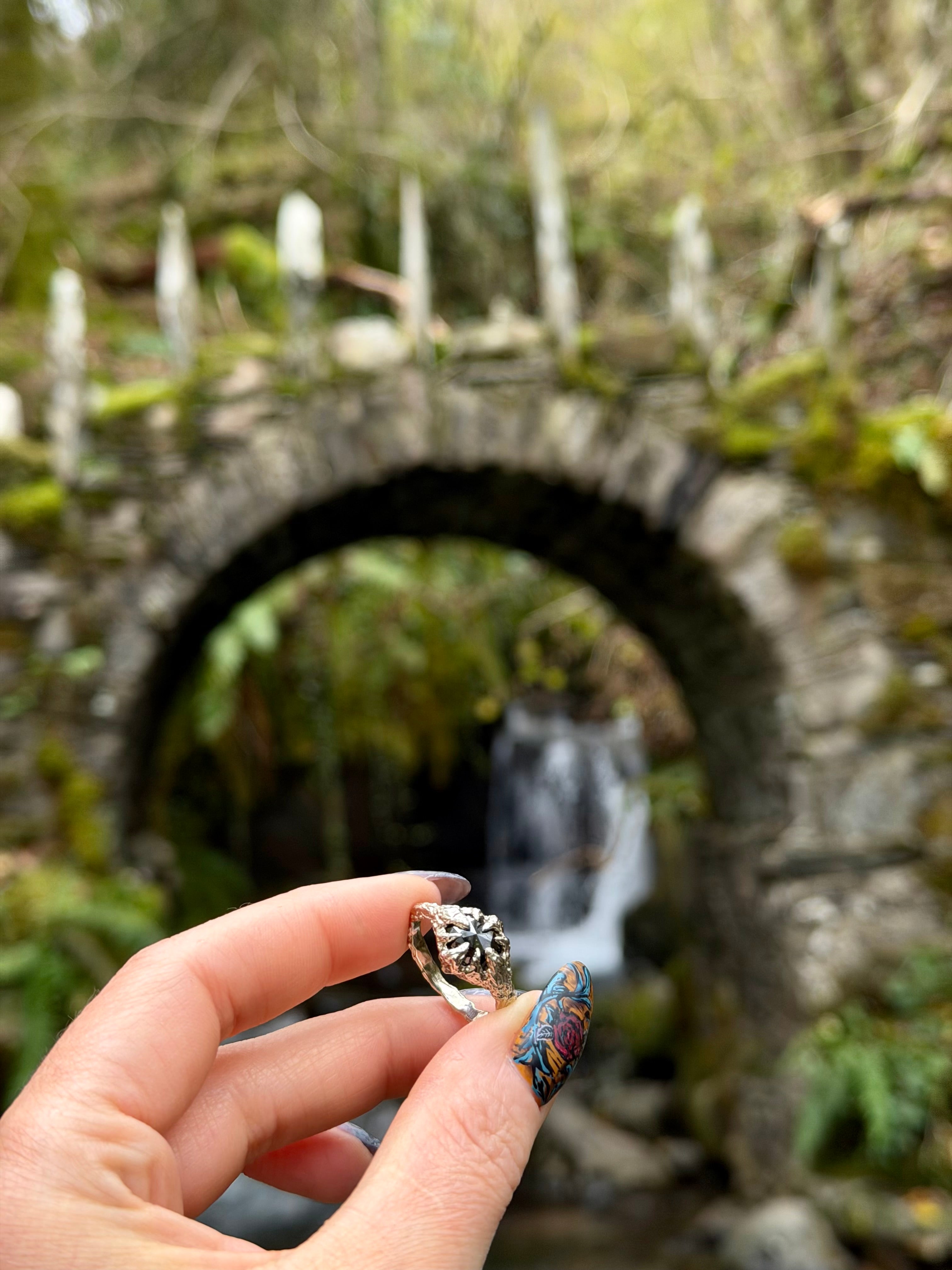 1.90ct Diamond Silver Flames Ring