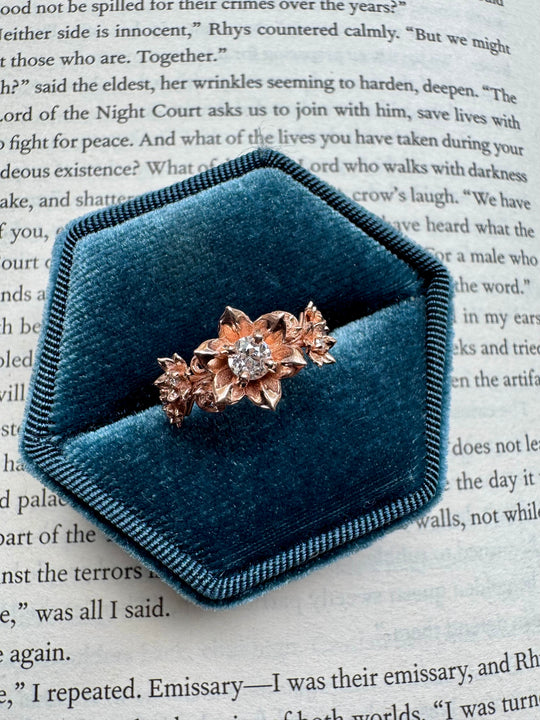 Antique Diamond Persephone 14k Pink