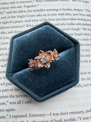 Antique Diamond Persephone 14k Pink
