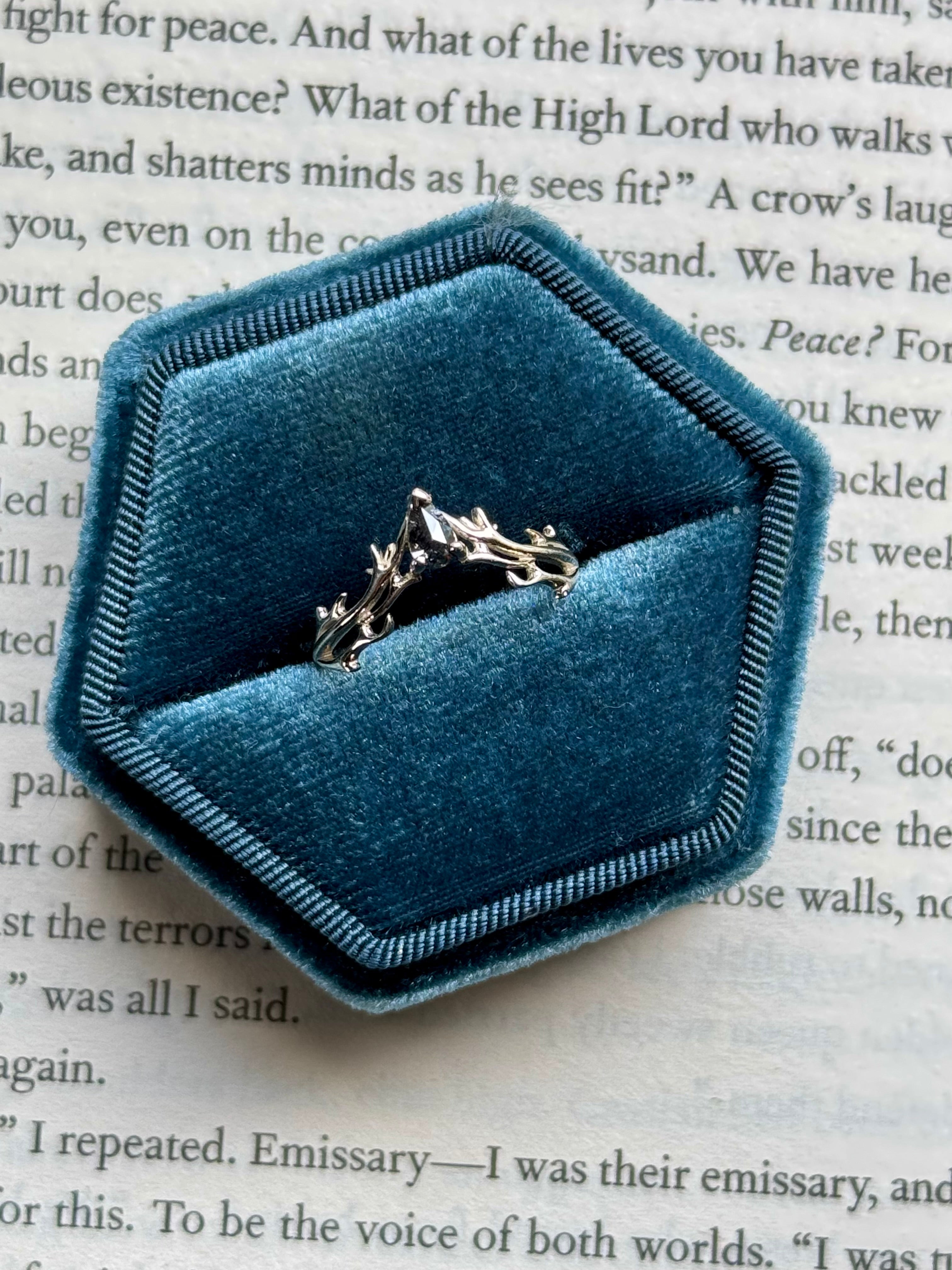 14k White Gold Diamond Aelin Band RTS