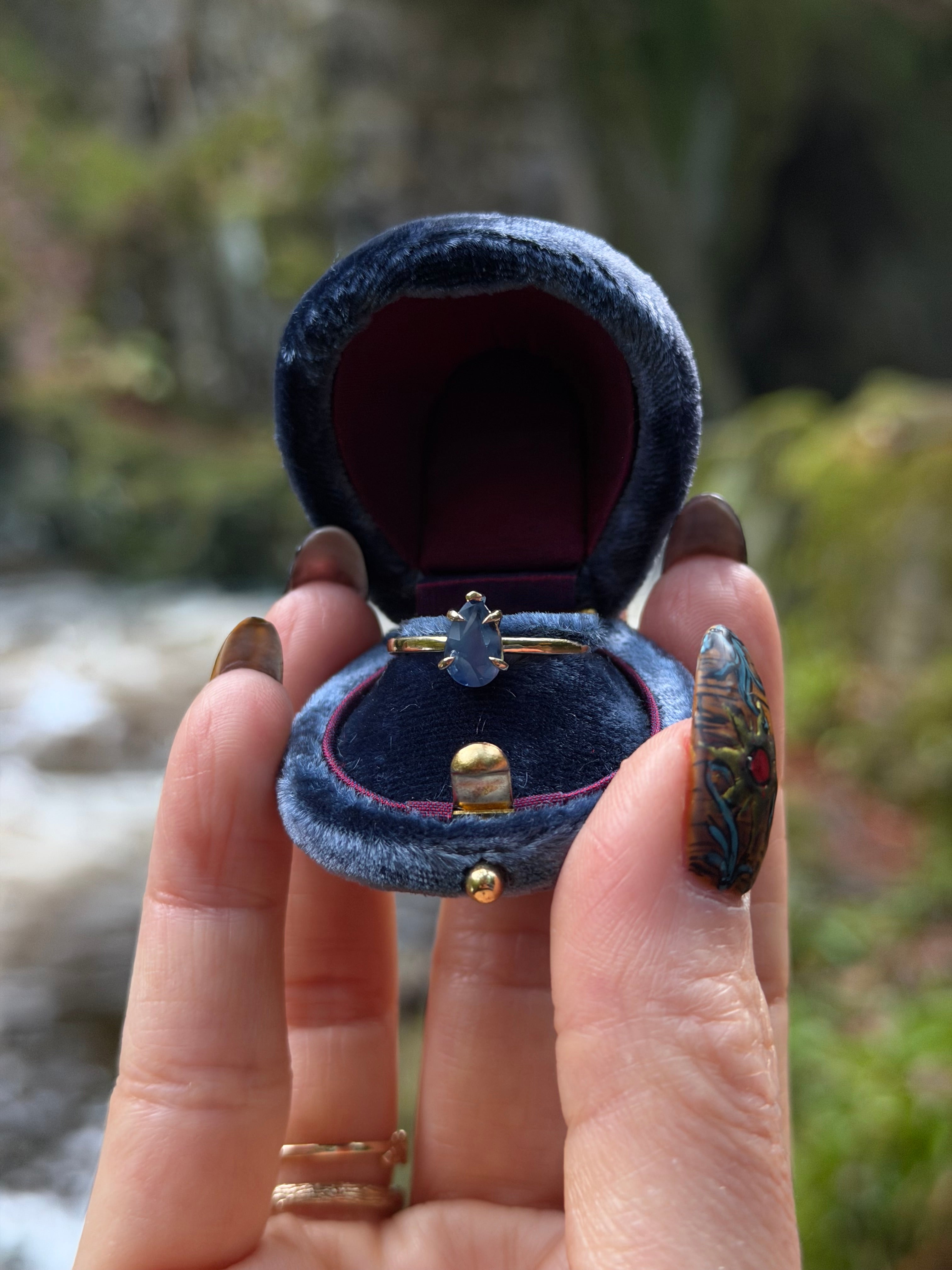 1.03ct Sapphire Drop Ring