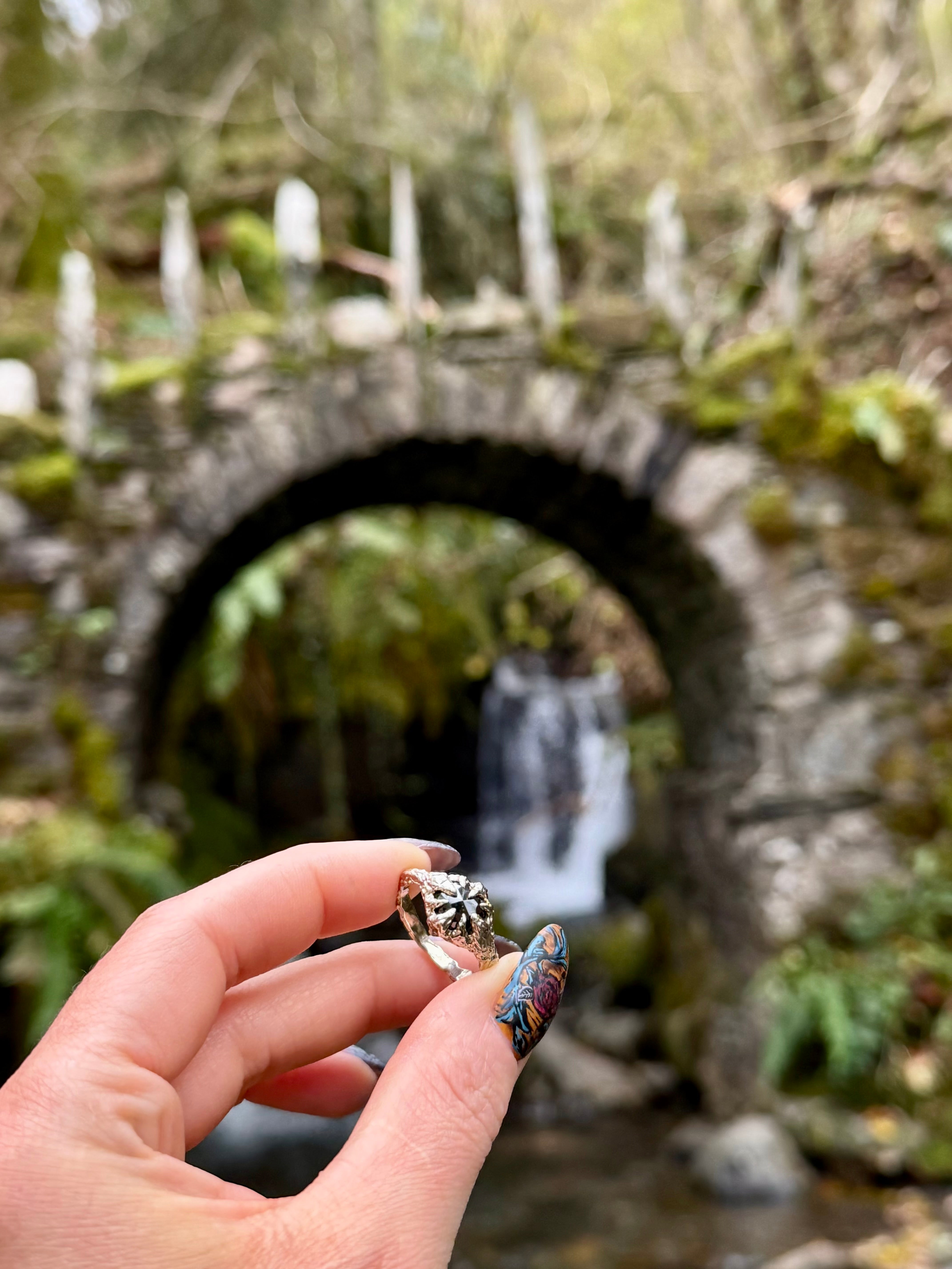 1.90ct Diamond Silver Flames Ring