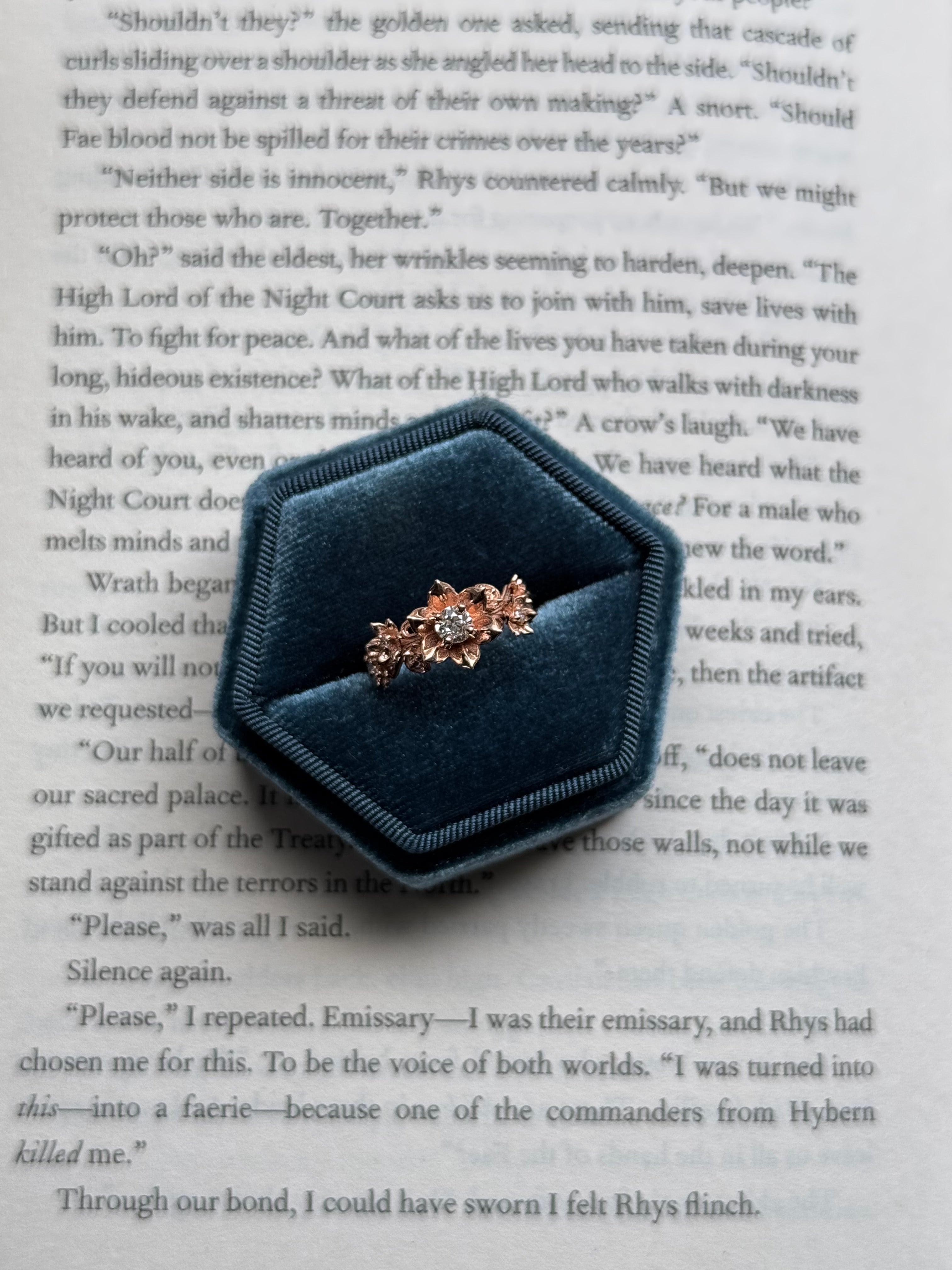 Antique Diamond Persephone 14k Pink