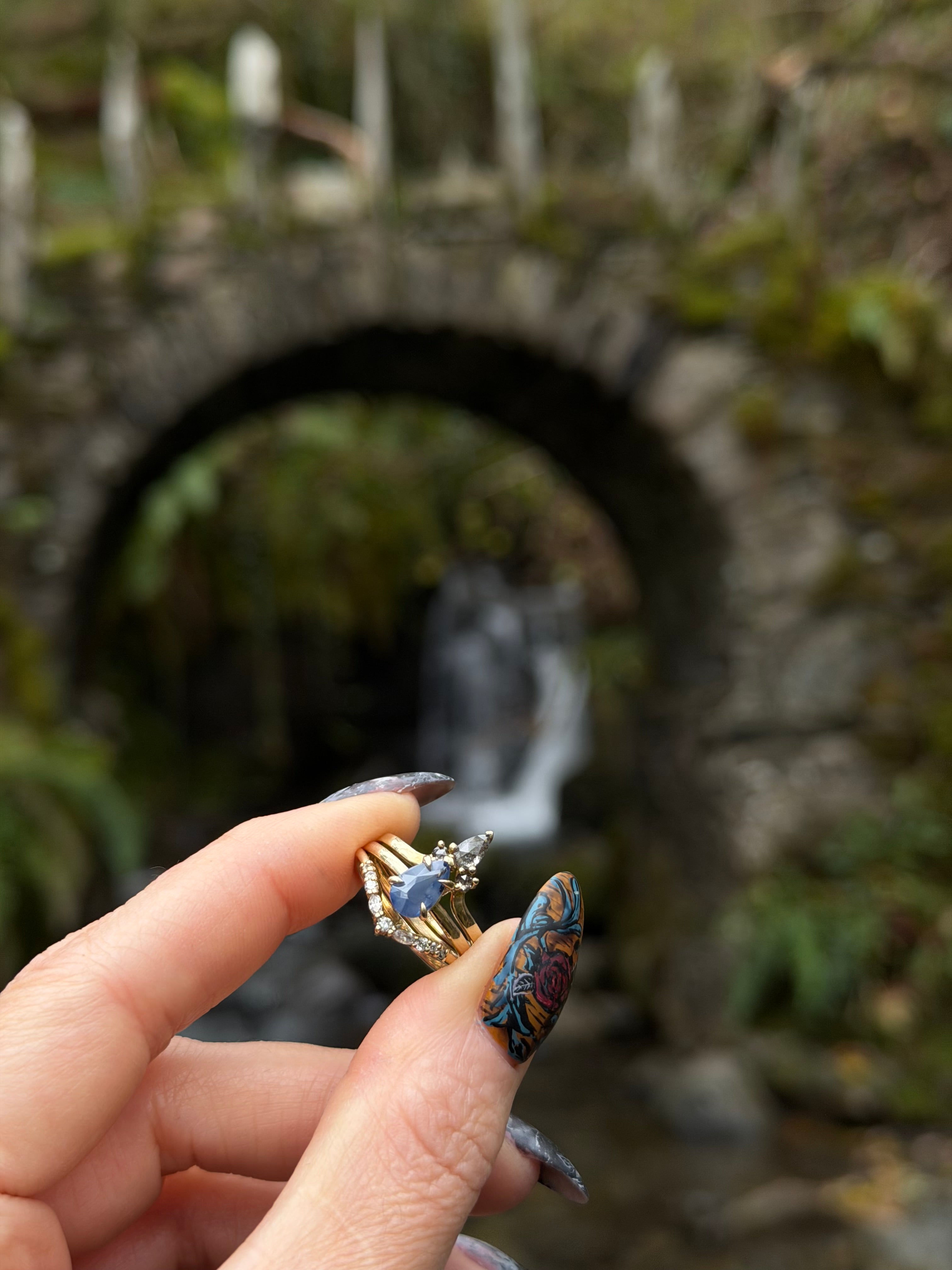 1.03ct Sapphire Drop Ring