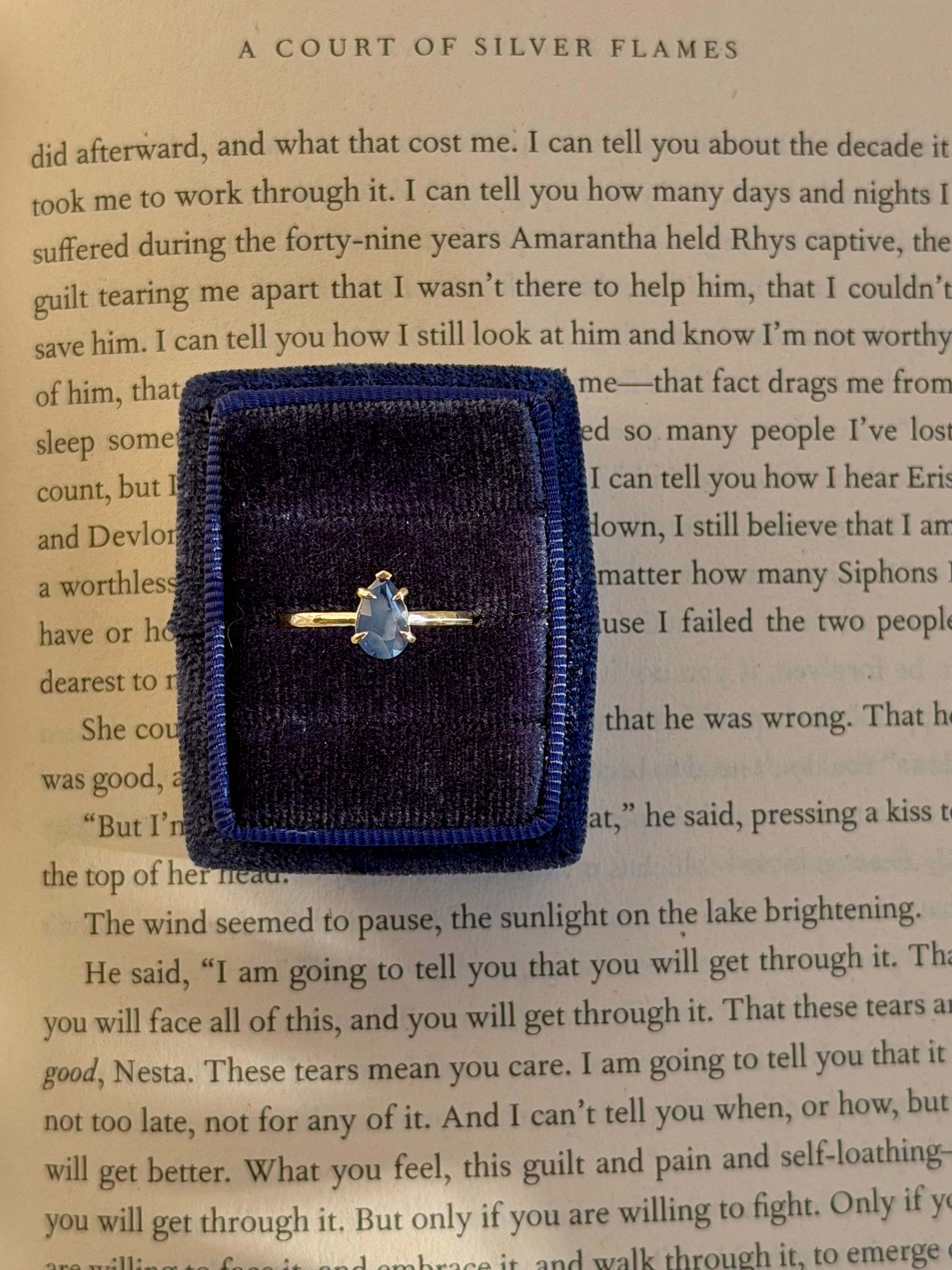 1.03ct Sapphire Drop Ring