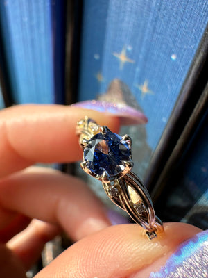 .56ct Sapphire Diamond Weaver 14k Gold