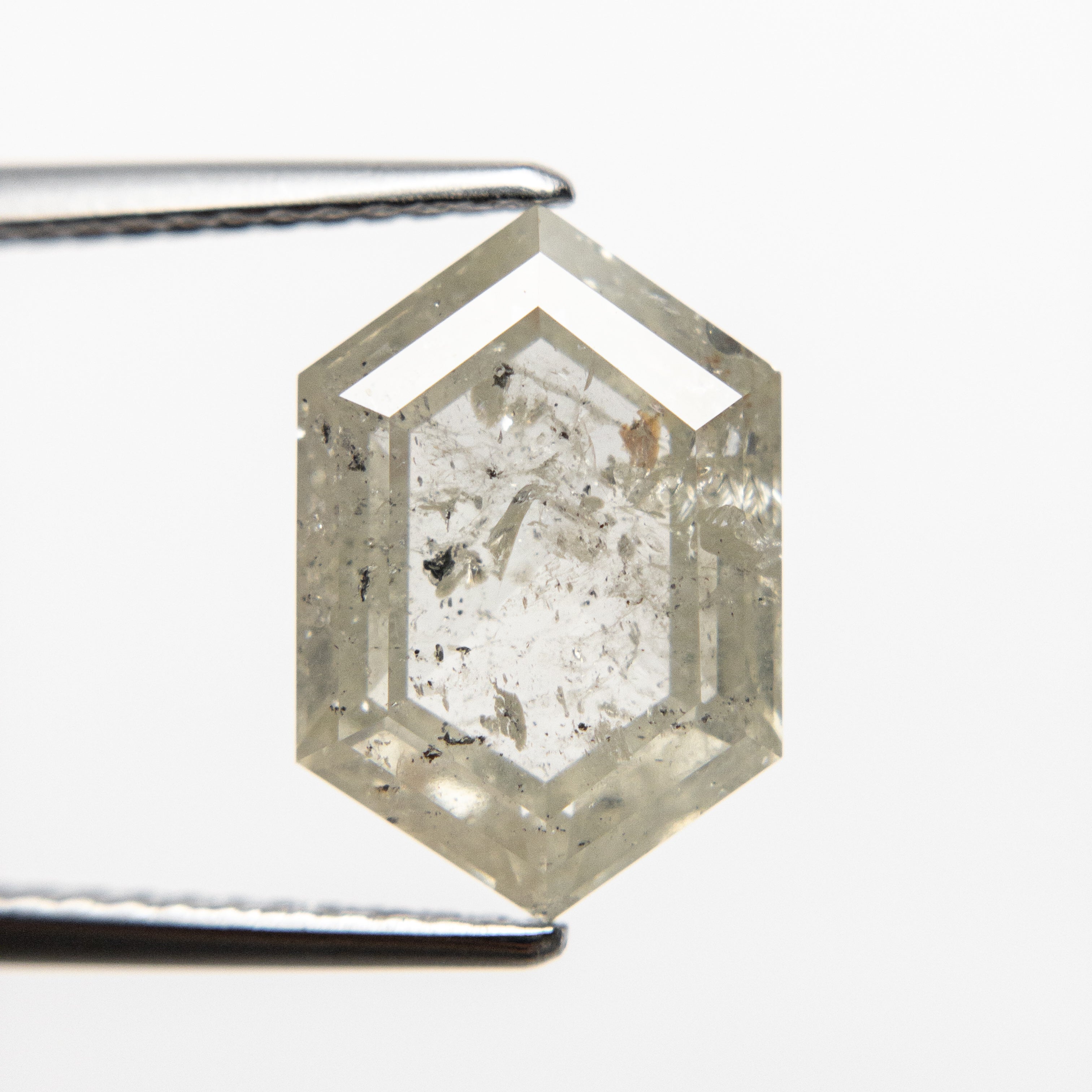 3.48ct 12.29x8.26x3.91mm Hexagon Rosecut 18455-01 - Misfit Diamonds