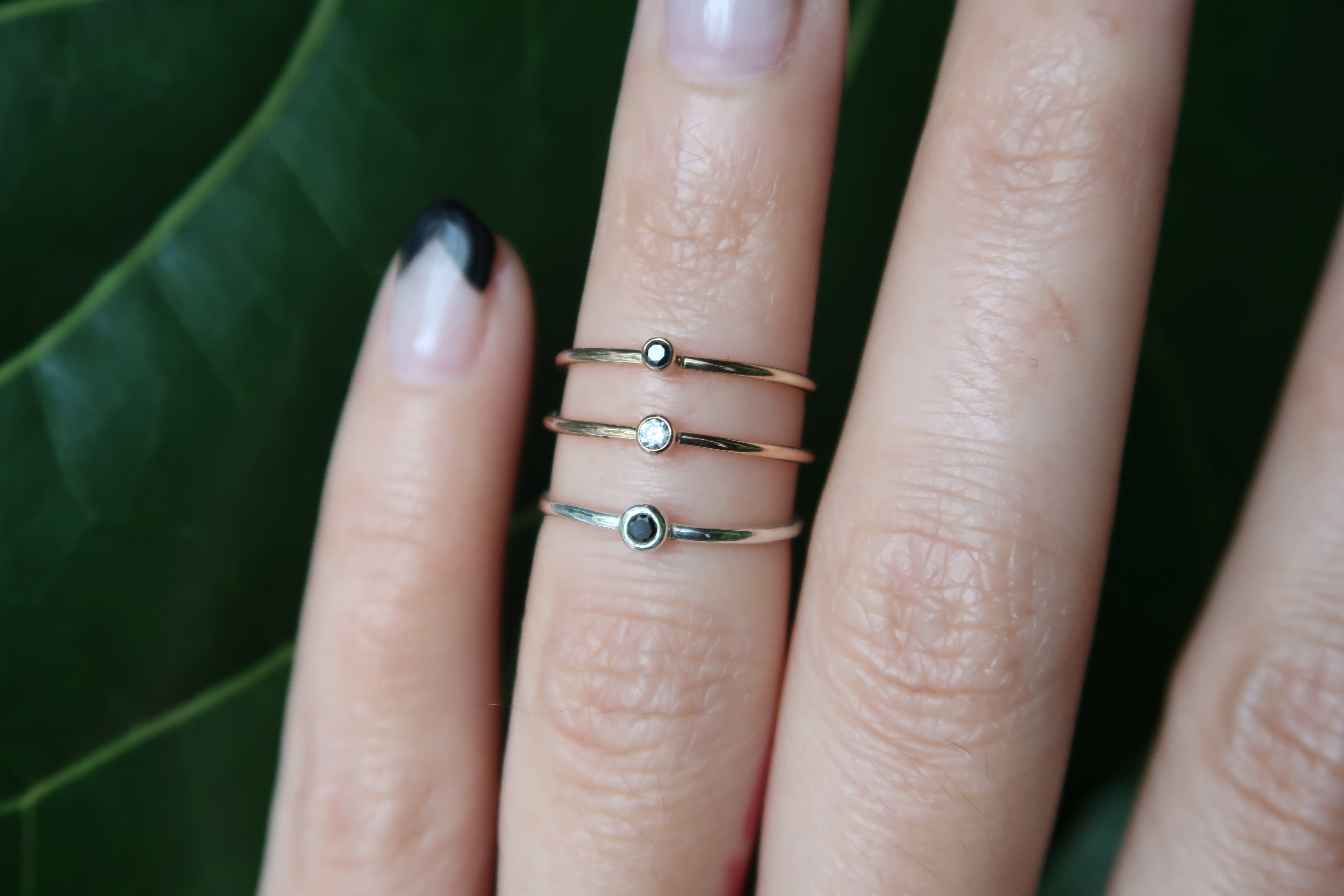 Diamond Midi Rings