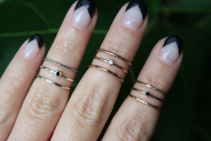 Diamond Midi Rings