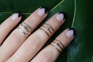 Diamond Midi Rings
