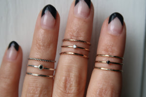 Diamond Midi Rings