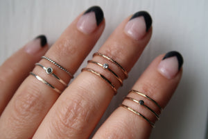 Diamond Midi Rings