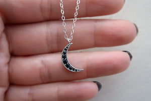 Diamond Pavé Crescent Moon