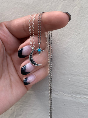 Diamond Pavé Crescent Moon
