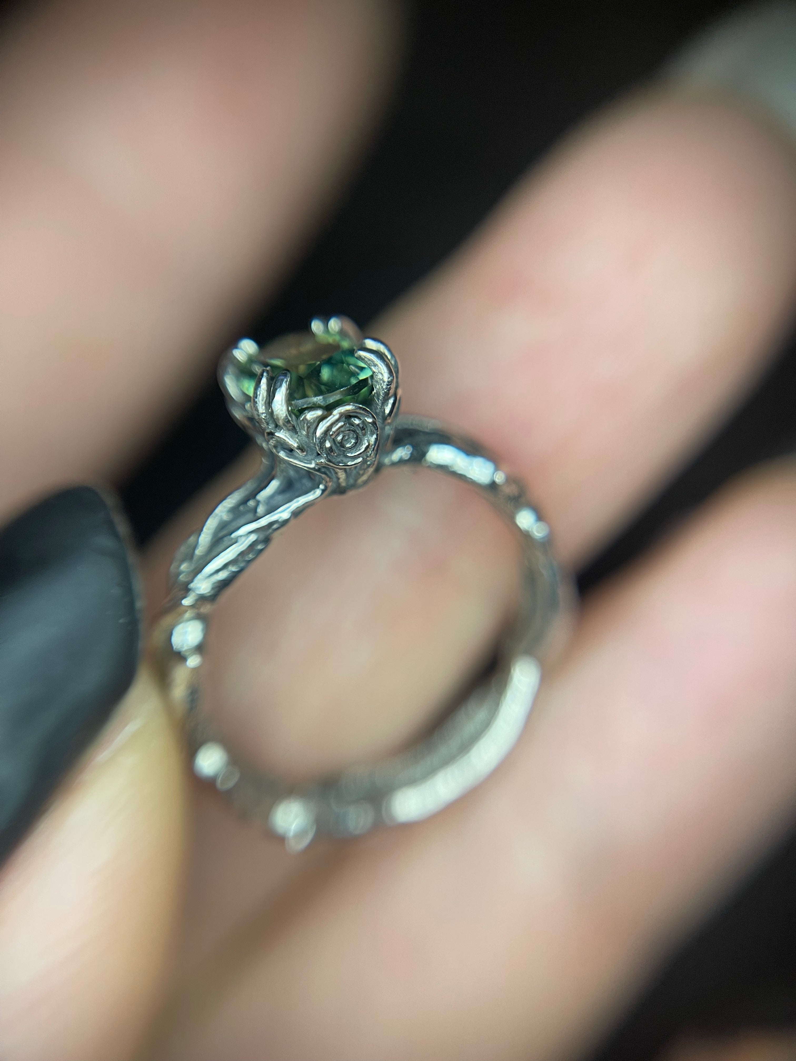 Custom Thorns + Roses Ring Setting