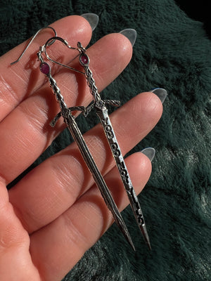 Goldryn Sword Earrings