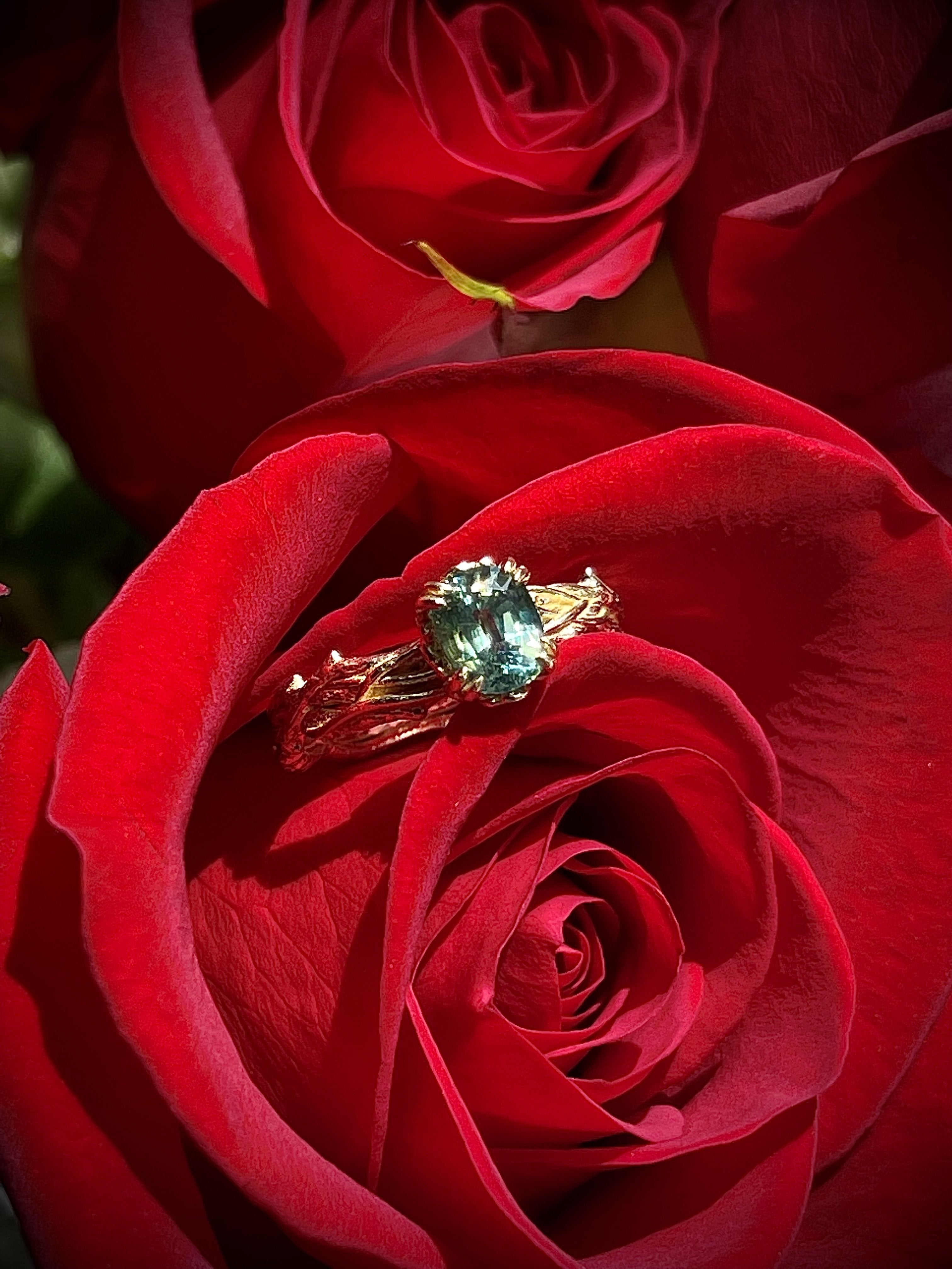 Custom Thorns + Roses Ring Setting