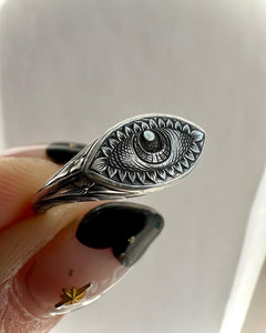 Hand-Engraved Eye Signet Ring – MAC Designs