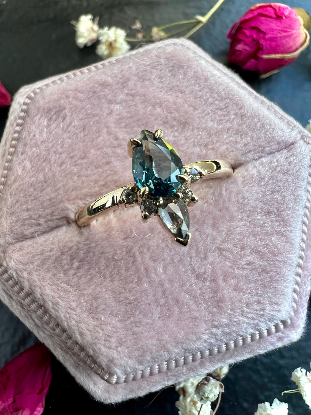 14k Sapphire Diamond Ring