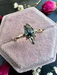 14k Sapphire Diamond Ring