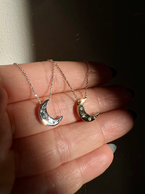 Engraved Crescent Moon