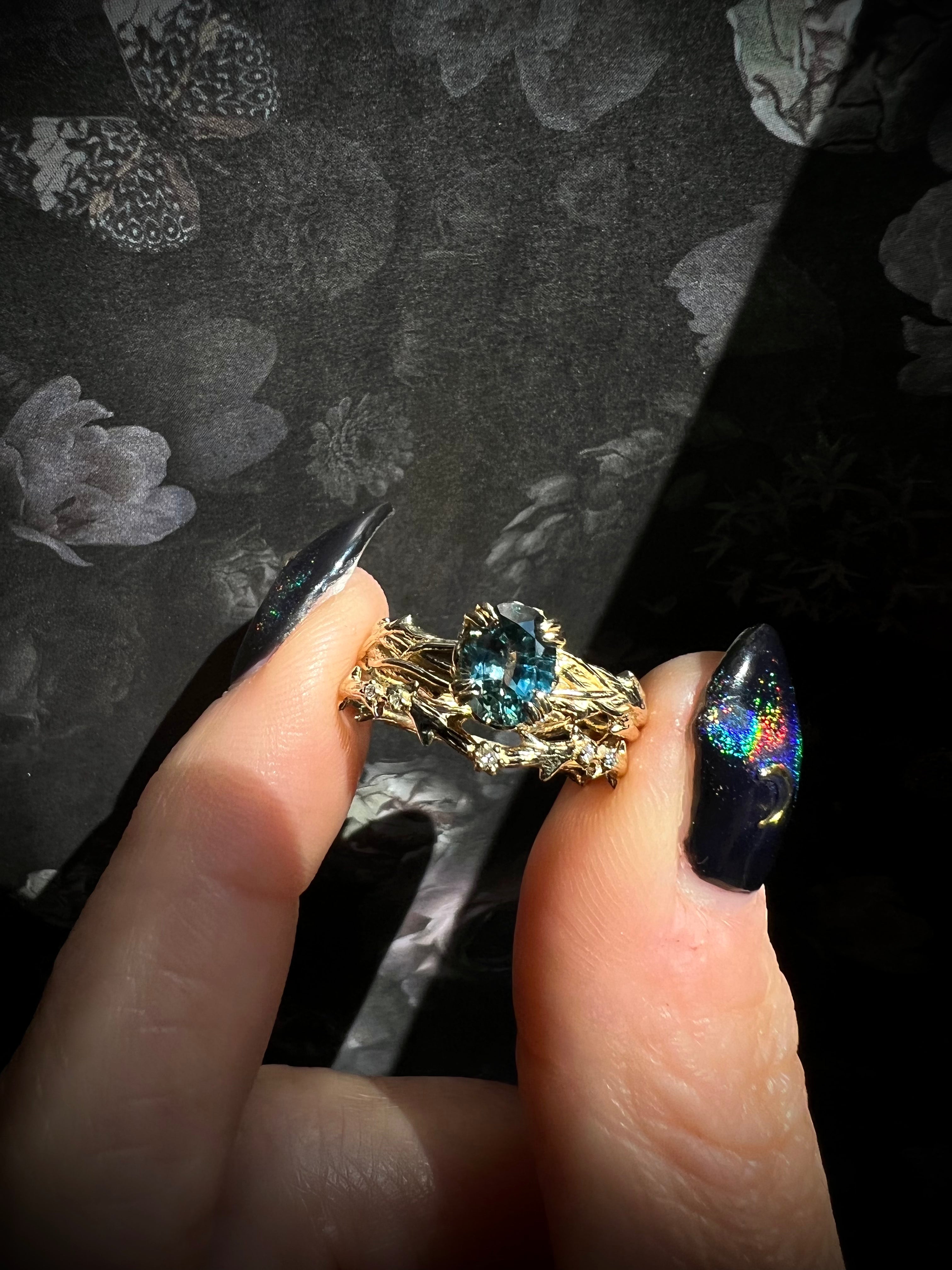 Thorns + Roses Sapphire Ring