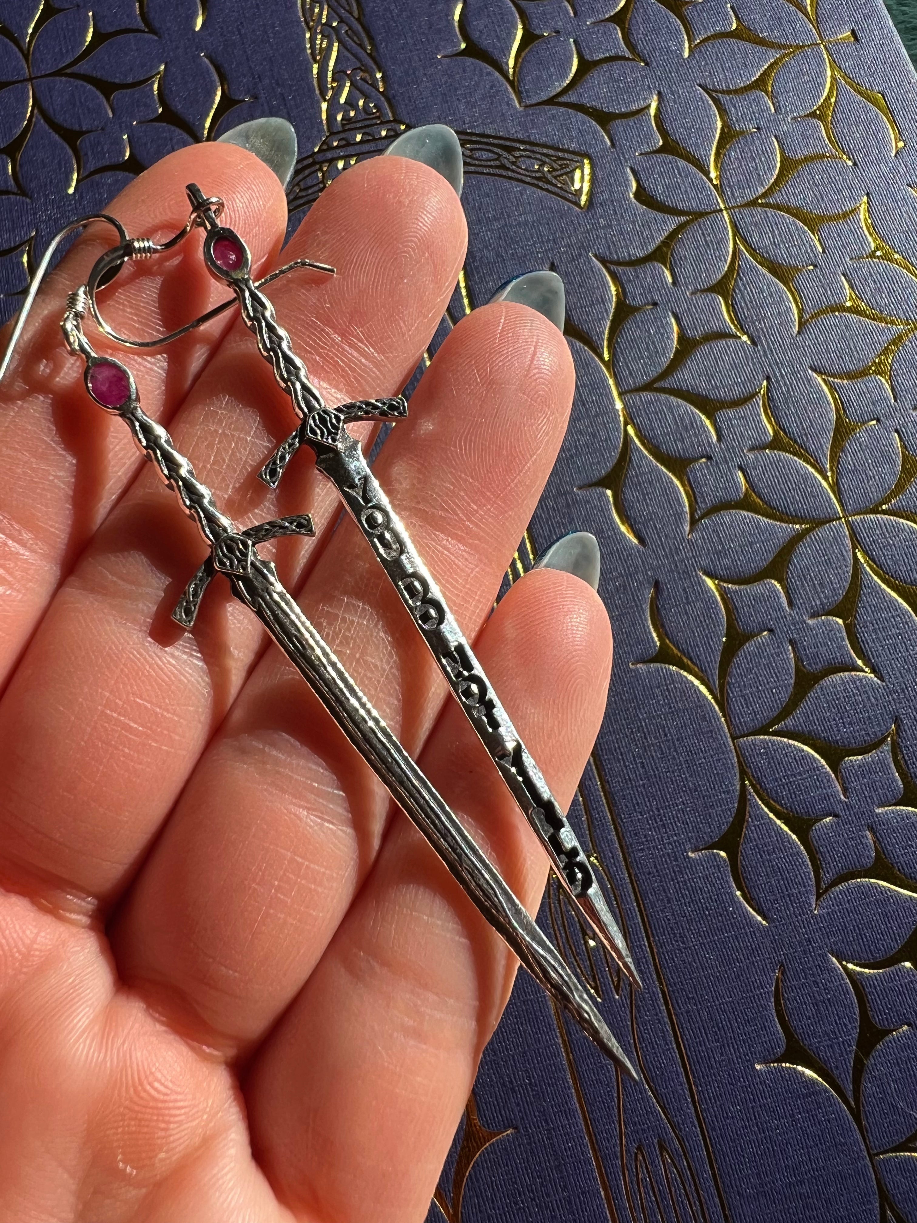 Goldryn Sword Earrings